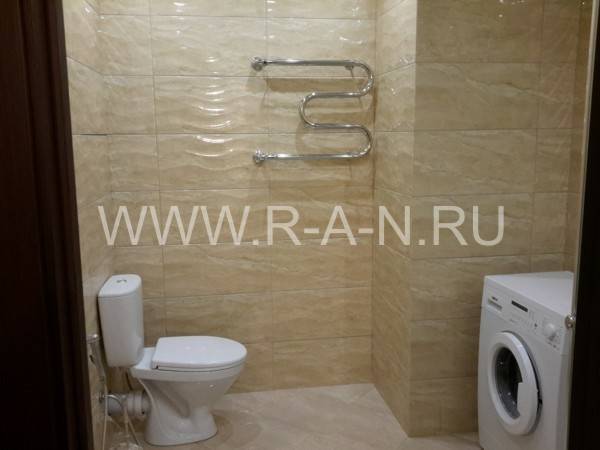Санузел отделан плиткой